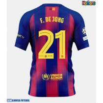 Camisa de Futebol Barcelona Frenkie de Jong #21 Equipamento Principal 2025-26 Manga Curta